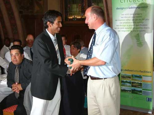 Satyam Subash is presented with his medal