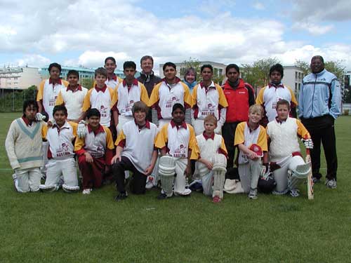 The ACC U15 squad at the ACC Future Cup against Tegernsee CC (Germany)